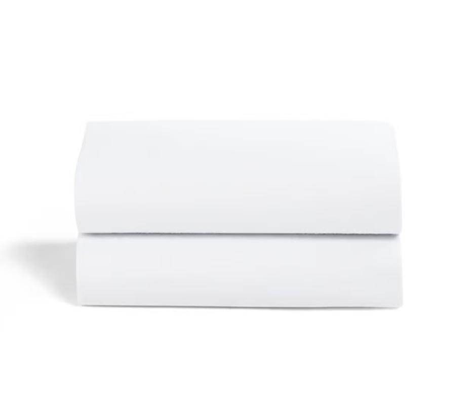 Luxe Moses basket sheet- white main image 1