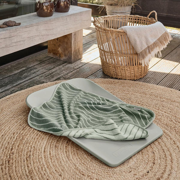 Leander, Matty Changing Mat Mini, Sage Green at Bygge Bo Baby