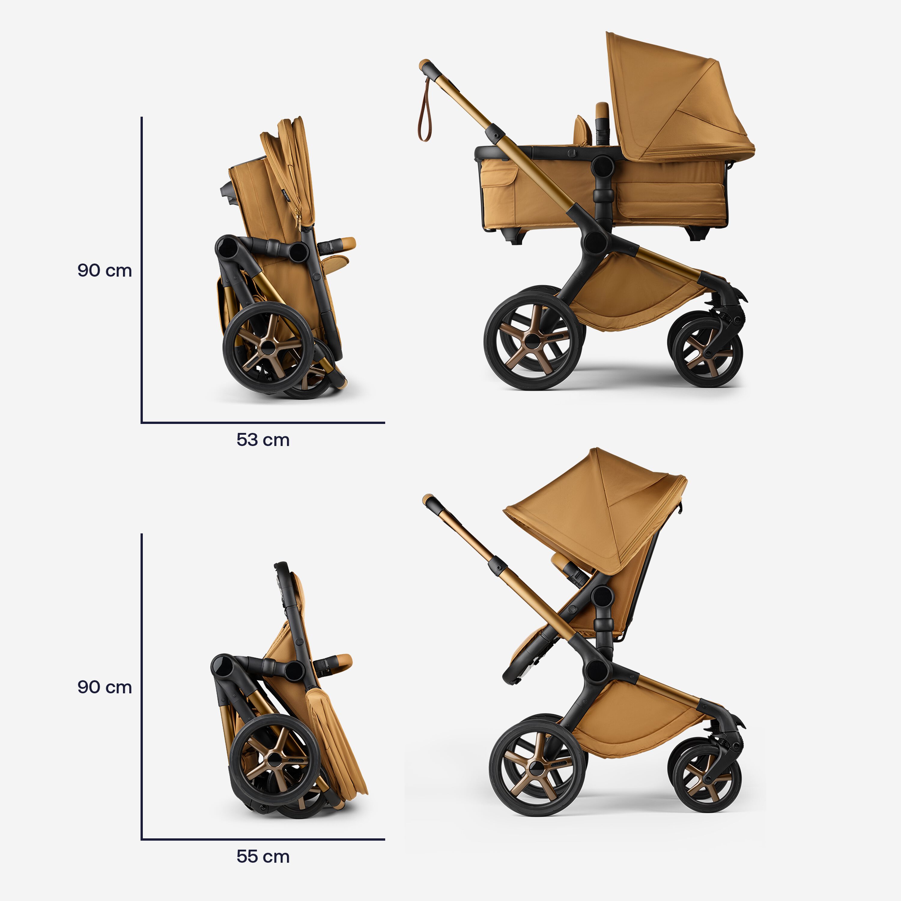 Bugaboo Fox 5 Pushchair Noir Limited Edition Amber Glow at Bygge Bo Baby