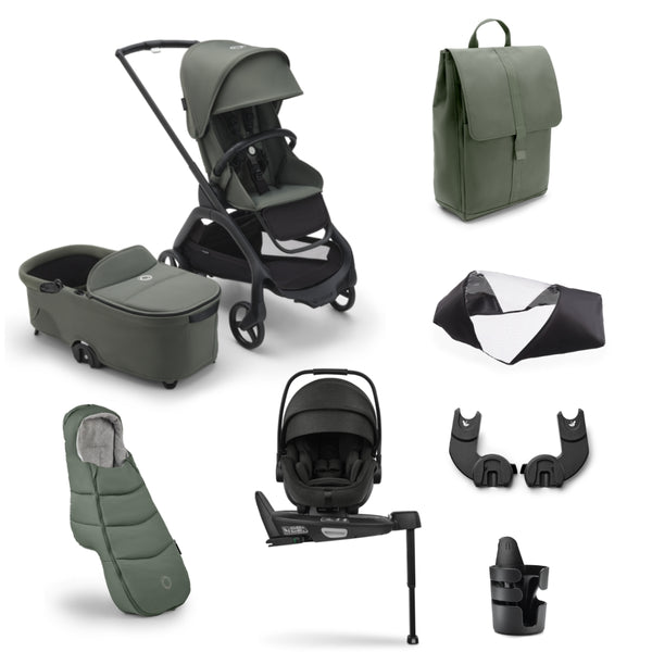 bugaboo changing bag forest green Bugaboo, Dragonfly Ultimate Travel System with Bugaboo Otter, Black/Forest  Green at Bygge Bo