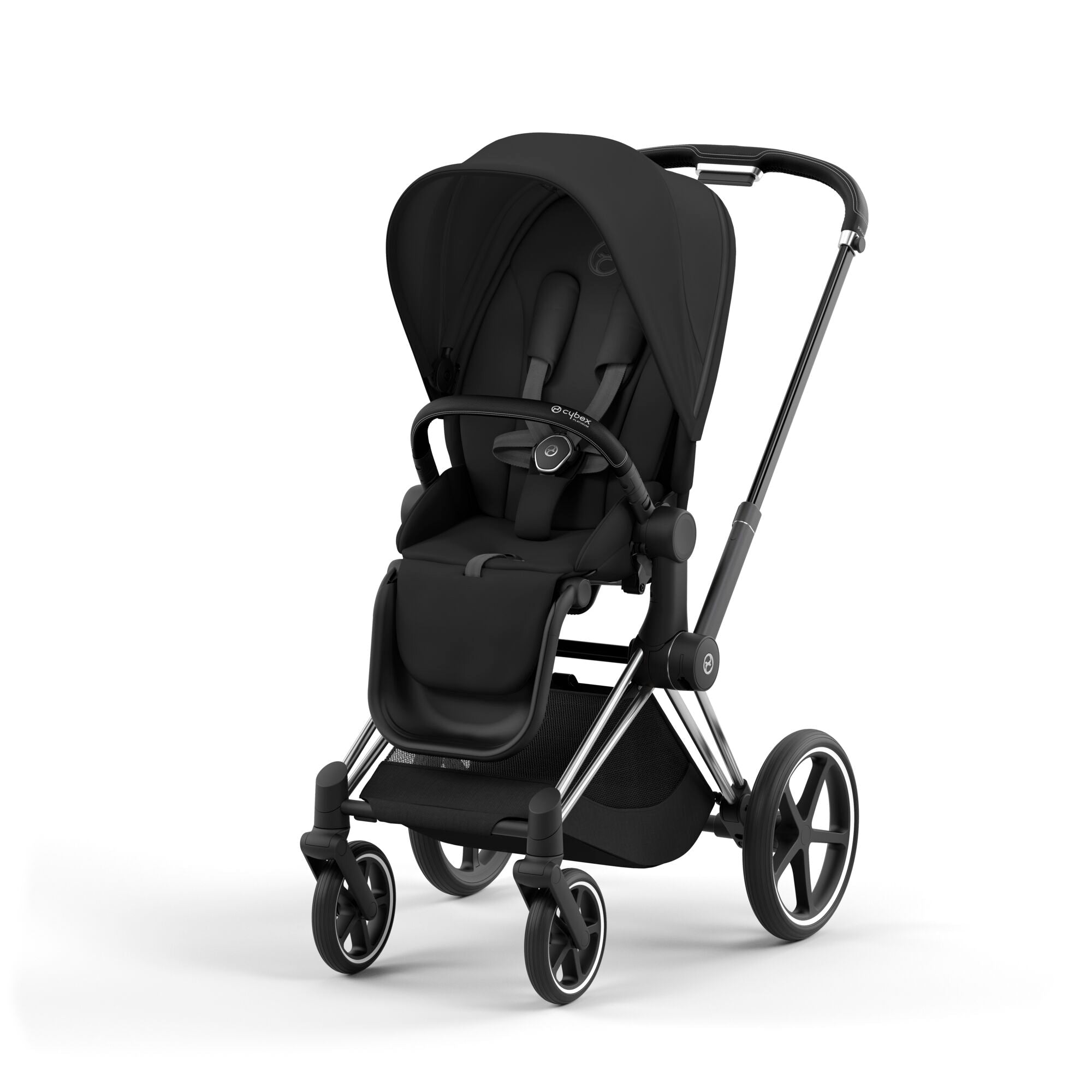 Cybex Priam 2023 LUX Travel Bundle w Cloud T Chrome Black at Bygge Bo