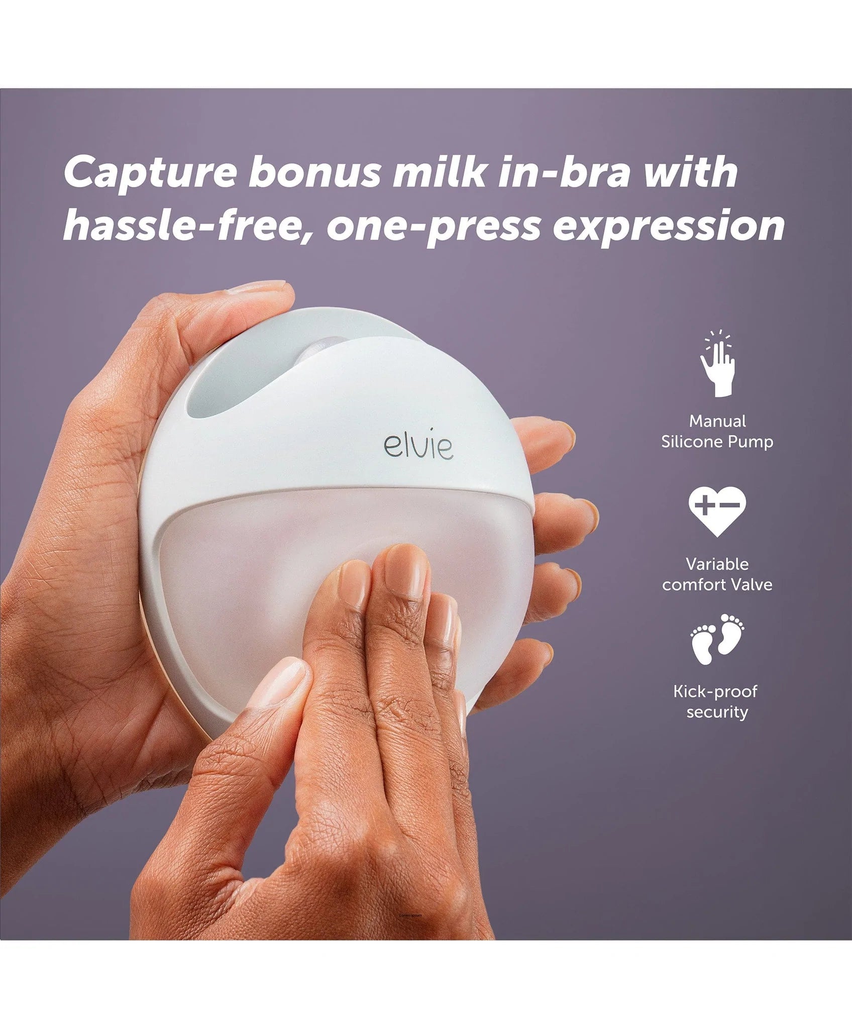 Elvie Curve Hands-free Breast Pump Natural Suction Silicone