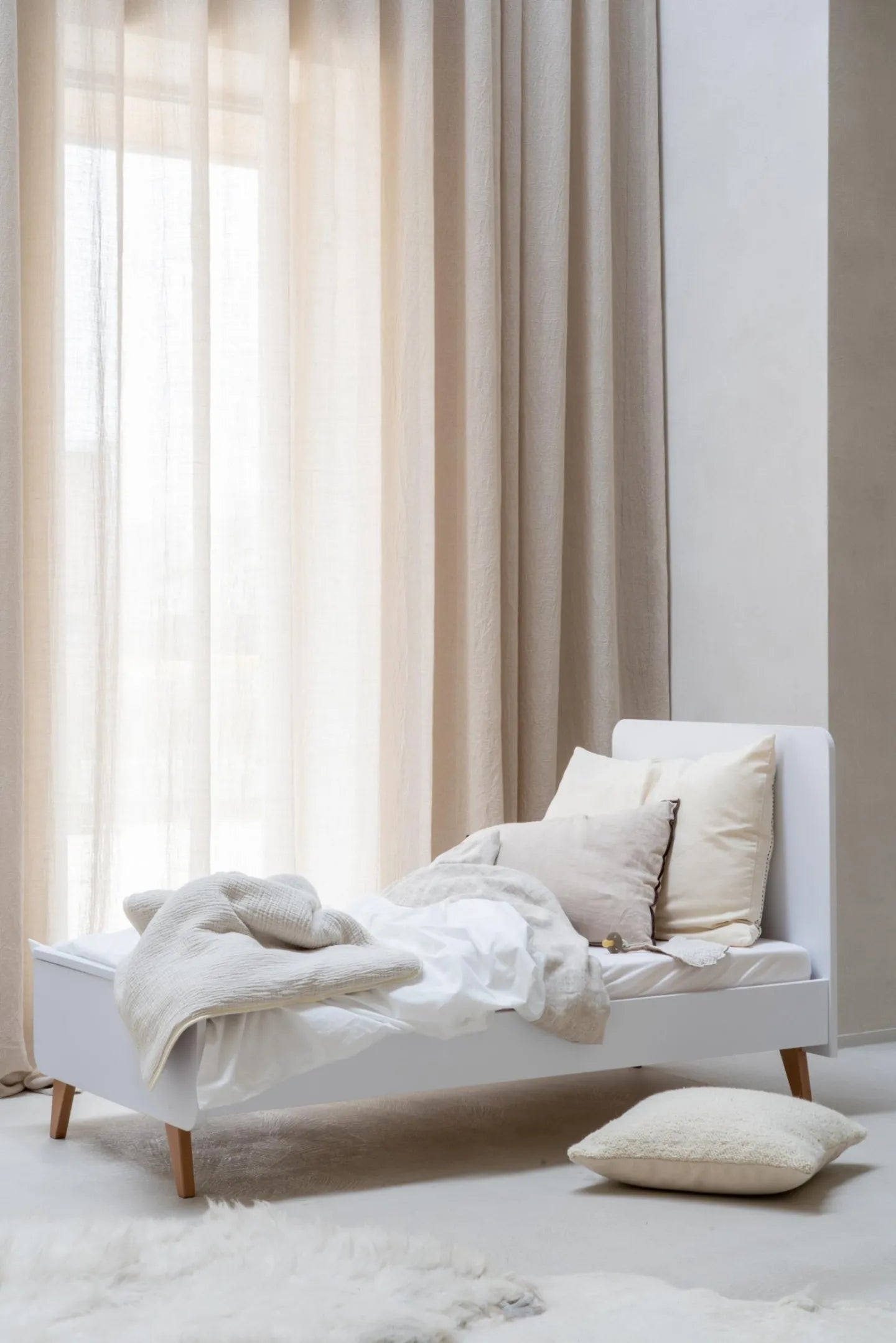 Quax Loft Cot Bed 140cm x 70cm White at Bygge Bo Baby Kids